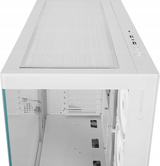 Rampage Hydra V1 Gaming Midi Tower Κουτί Υπολογιστή με Πλαϊνό Παράθυρο Λευκό - Image 5