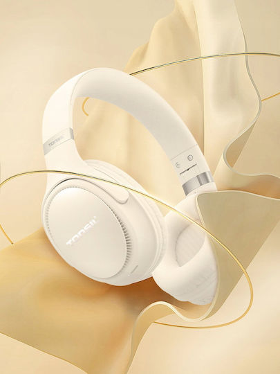Tonsil R35BT Ασύρματα Bluetooth Over Ear Ακουστικά με Ραδιόφωνο με 55 ώρες Λειτουργίας Μπεζ - Image 3