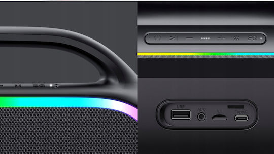 Tonsil Tonus Ηχείο Bluetooth 40W με Διάρκεια Μπαταρίας έως 15 ώρες Μαύρο - Image 4