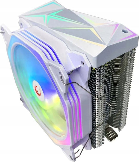 Rampage Octagon C50 Ψύκτρα Επεξεργαστή για Socket 1700/AM5 με ARGB Φωτισμό Λευκή - Image 3