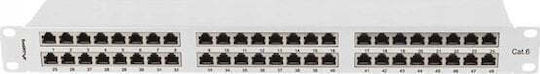 Lanberg Patch Panel Shielded για Rack 1U 19" 48 Θυρών cat6 Γκρι PPS6-1048-S - Image 3