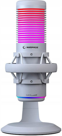 Rampage Bemol RGB Μικρόφωνο Επιτραπέζιο σε Λευκό Χρώμα - Image 7