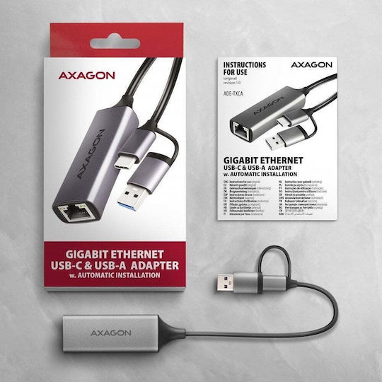 Axagon ADE-TXCA USB-C Αντάπτορας Δικτύου για Ενσύρματη σύνδεση Ethernet - Image 8
