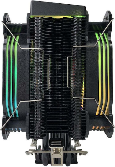 Rampage Octagon C60 Ψύκτρα Επεξεργαστή Διπλού Ανεμιστήρα για Socket 1700/AM5 με ARGB Φωτισμό - Image 5