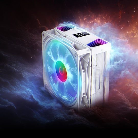 Rampage Octagon C70 Ψύκτρα Επεξεργαστή για Socket 1700/AM5 με ARGB Φωτισμό Λευκή - Image 9