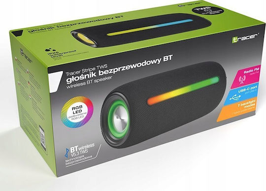 Tracer Stripe Ηχείο Bluetooth 10W με Ραδιόφωνο και Διάρκεια Μπαταρίας έως 5 ώρες Μαύρο - Image 9