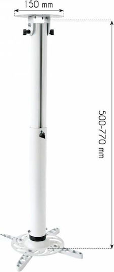 Techly Βάση Projector Οροφής ICA-PM-104MW με Μέγιστο Φορτίο 15kg Ασημί - Image 3