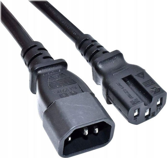 Akyga IEC C14 - IEC C15 Cable 1.8m Μαύρο AK-UP-06 - Image 3
