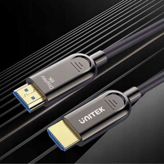 Unitek HDMI 2.1 Cable HDMI male - HDMI male 60m Μαύρο (C11085GY01-60M) - Image 4