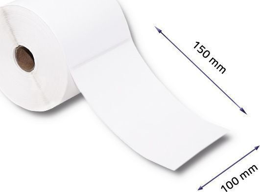 Qoltec 51890 500 Αυτοκόλλητες Ετικέτες σε Ρολό για Εκτυπωτή Ετικετών 100x150mm - Image 3