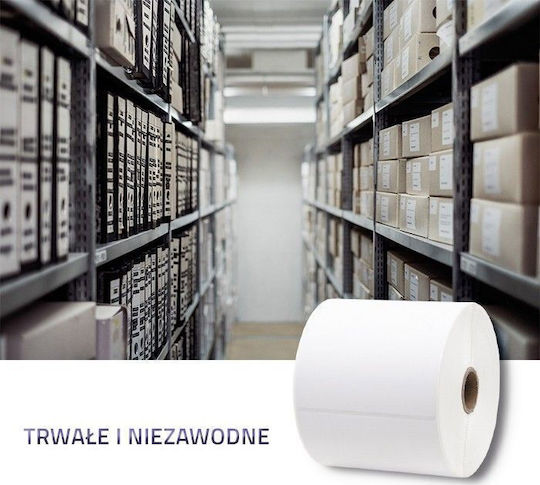 Qoltec 51890 500 Αυτοκόλλητες Ετικέτες σε Ρολό για Εκτυπωτή Ετικετών 100x150mm - Image 5
