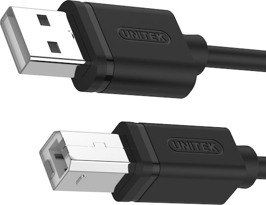 Unitek USB 2.0 Cable USB-A male - USB-B male Μαύρο 2m Y-C4001GBK - Image 4