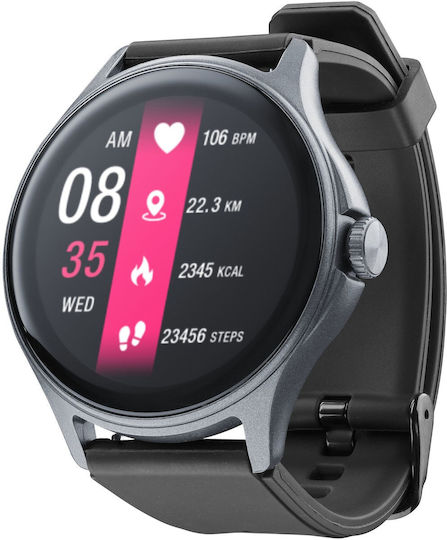 Smartwatch Round Bt Black Btionwatchprork Interphone