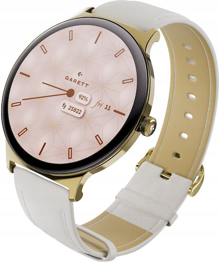 Garett Verona 2 Stainless Steel 43mm Smartwatch με Παλμογράφο (Χρυσό) - Image 7