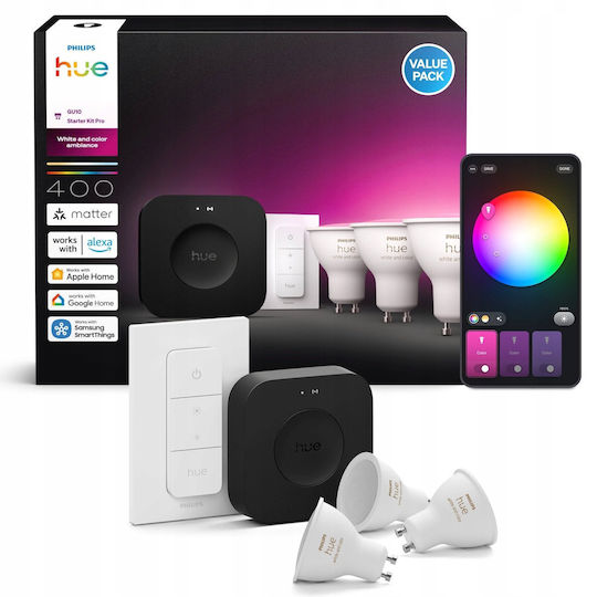Philips Smart Λάμπα Hue Bridge Pro LED για Ντουί GU10 929003666513 - Image 3