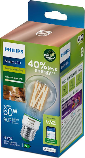 Philips Smart Λάμπα LED 4.3W για Ντουί E27 και Σχήμα A60 929003714021 - Image 3
