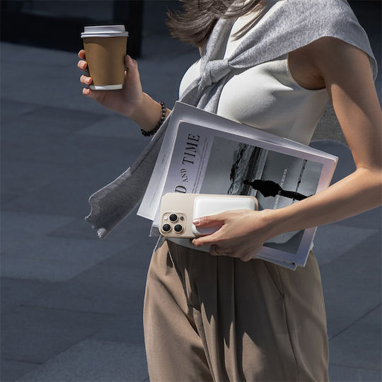 Baseus EnerFill FM11 MagSafe Power Bank 10000mAh 22.5W με Θύρα USB-C Power Delivery Λευκό - Image 8