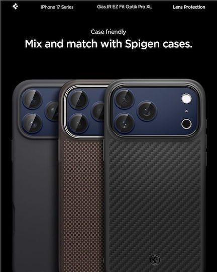 Spigen Optik Pro XL EZ Fit Προστασία Κάμερας Tempered Glass Μπλε για το iPhone 17 Pro AGL10646 - Image 12