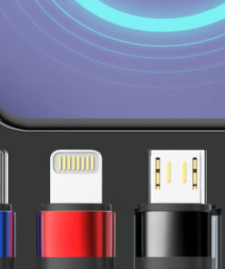 3MK USB to Lightning / Type-C / micro USB Cable Μαύρο 1.2m