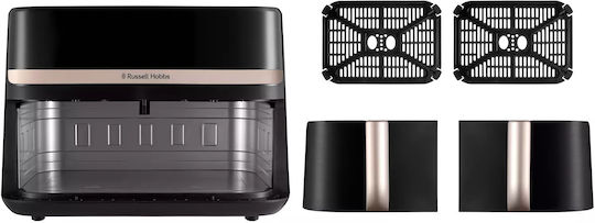 Russell Hobbs Satisfry Air Fryer με Διπλό Αποσπώμενο Κάδο 9lt Μαύρο - Image 3