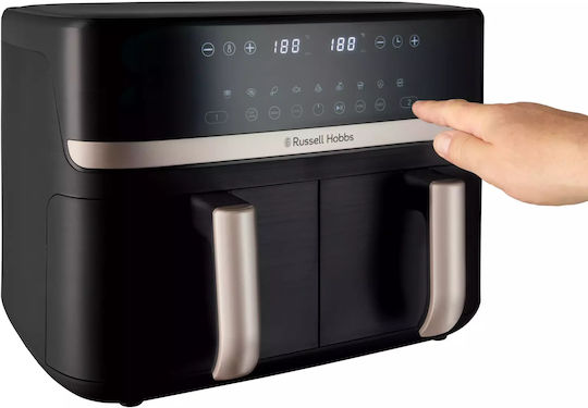 Russell Hobbs Satisfry Air Fryer με Διπλό Αποσπώμενο Κάδο 9lt Μαύρο - Image 10