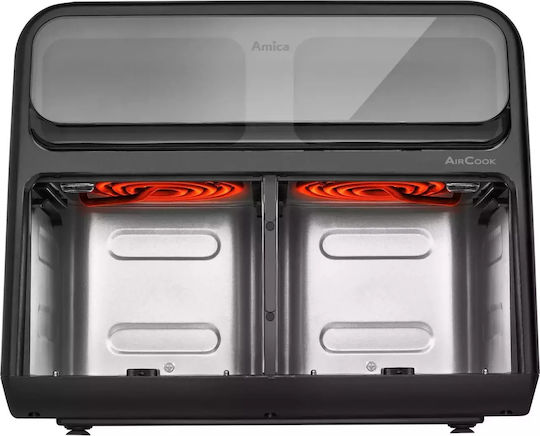 Amica Air Fryer με Διπλό Αποσπώμενο Κάδο 8lt Μαύρο 1367586 - Image 3