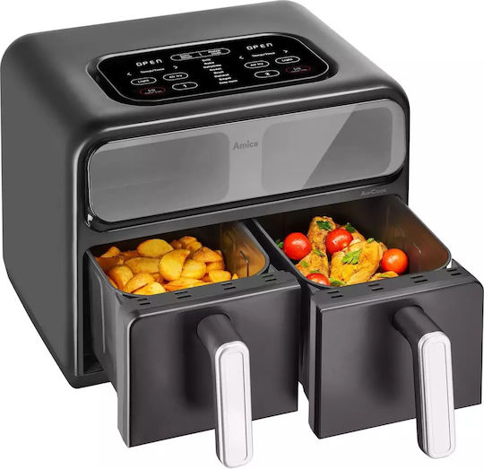 Amica Air Fryer με Διπλό Αποσπώμενο Κάδο 8lt Μαύρο 1367586 - Image 6