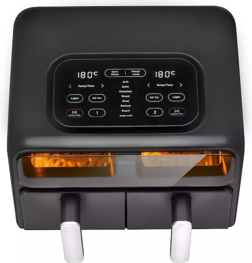 Amica Air Fryer με Διπλό Αποσπώμενο Κάδο 8lt Μαύρο 1367586 - Image 7