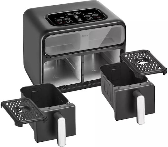 Amica Air Fryer με Διπλό Αποσπώμενο Κάδο 8lt Μαύρο 1367586 - Image 10