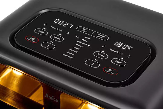 Amica Air Fryer με Διπλό Αποσπώμενο Κάδο 8lt Μαύρο 1367586 - Image 11