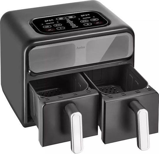 Amica Air Fryer με Διπλό Αποσπώμενο Κάδο 8lt Μαύρο 1367586 - Image 13