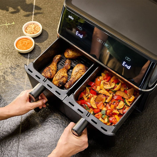 Braun Air Fryer με Διπλό Αποσπώμενο Κάδο 10lt Μαύρο 2101727 - Image 2