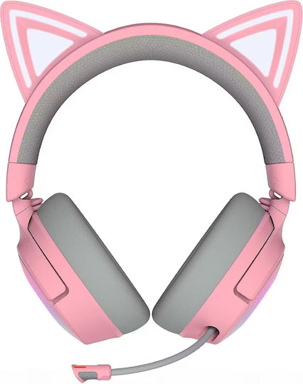 Razer Kraken Kitty V3 Pro Ασύρματο Over Ear Gaming Headset με σύνδεση Bluetooth / USB Ροζ - Image 5