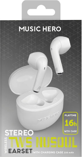 SBS Music Hero In-ear Bluetooth Handsfree Ακουστικά Λευκά - Image 2