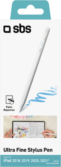 SBS Ψηφιακή Γραφίδα Αφής για iPad σε Λευκό χρώμα TESTYLUSCAPW - Image 3