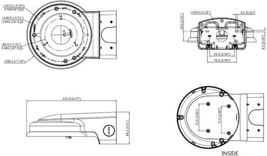 Dahua PFB211W Βάση για Κάμερες Συστημάτων CCTV Λευκή Λευκό PFB211W - Image 2