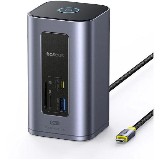 Baseus NU1 Air Spacemate USB-C Docking Station με HDMI 4K PD Ethernet Γκρι - Image 4