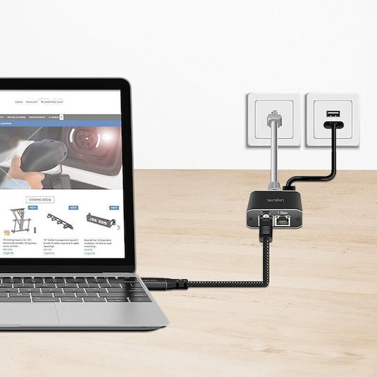 LogiLink USB 3.0 Cable USB-A male - RJ45 Μαύρο 3m CU0403 - Image 2