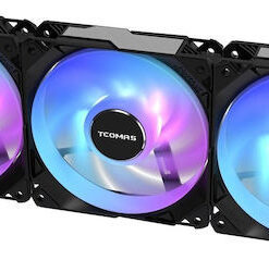 Tcomas FA200 Case Fan 120mm με RGB Φωτισμό 3τμχ
