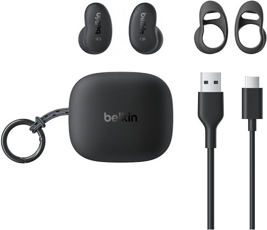 Belkin SoundForm Anywhere Earbud Bluetooth Handsfree Ακουστικά με Αντοχή στον Ιδρώτα και Θήκη Φόρτισης Μαύρα - Image 4