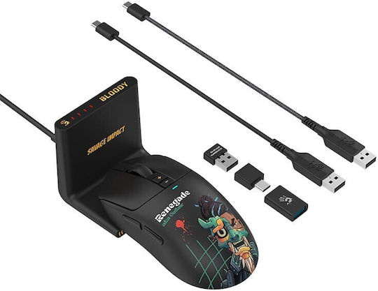 A4Tech Bloody R72 ULTRA DUO Ασύρματο RGB Gaming Ποντίκι Μαύρο - Image 2