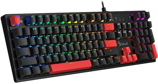 A4Tech Bloody S520N Fire Gaming Μηχανικό Πληκτρολόγιο με BLMS Red Plus διακόπτες και RGB φωτισμό (Αγγλικό US) - Image 2