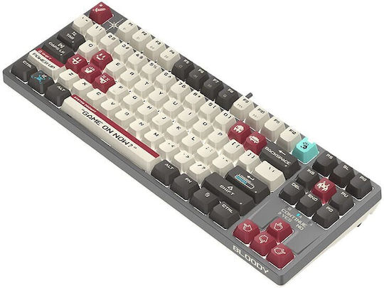A4Tech Bloody S87 Pixels Red Gaming Μηχανικό Πληκτρολόγιο Tenkeyless με BLMS Red Plus διακόπτες και RGB φωτισμό (International English) Κόκκινο - Image 2