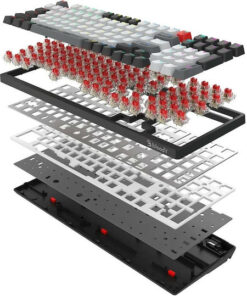 Alternative view of A4Tech Bloody WS98 Ασύρματο Gaming Μηχανικό Πληκτρολόγιο με BLMS Red Plus διακόπτες και RGB φωτισμό (International English) Γκρι
