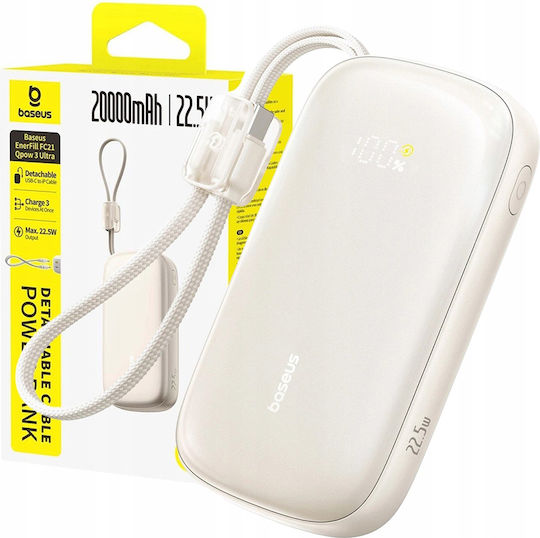 Baseus EnerFill FC21 QPow3 Ultra Power Bank 10000mAh 22.5W με Θύρα USB-A Μπεζ - Image 4