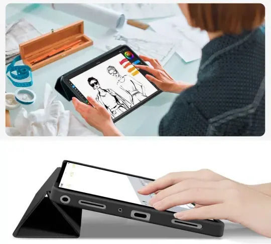 Tech-Protect Smartcase Flip Cover Μαύρη (Galaxy Tab A9+, A11+ Plus, X210, X215, X216, X230, X235, X236) - Image 7