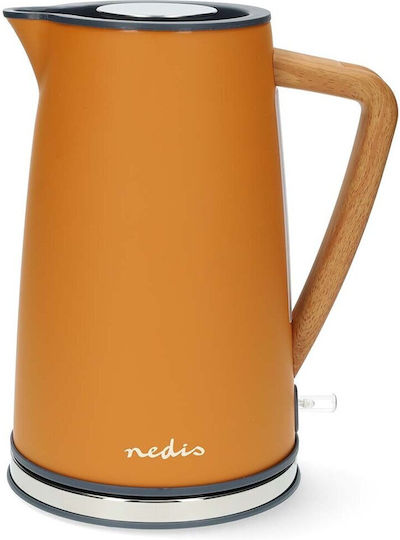 Nedis Βραστήρας 1.7lt 2200W Πορτοκαλί KAWK510EYW