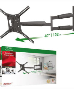 Barkan BM443XL Βάση Τηλεόρασης Τοίχου με Βραχίονα έως 86" και 50kg Μαύρο