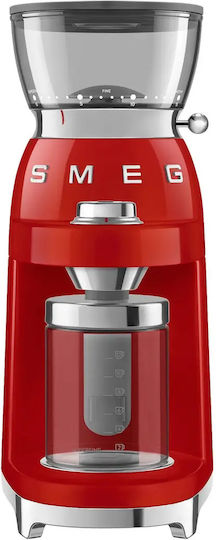 Smeg CGF03RDEU Ηλεκτρικός Μύλος Καφέ 150W με Χωρητικότητα 240gr Κόκκινος