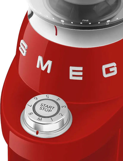 Smeg CGF03RDEU Ηλεκτρικός Μύλος Καφέ 150W με Χωρητικότητα 240gr Κόκκινος - Image 7